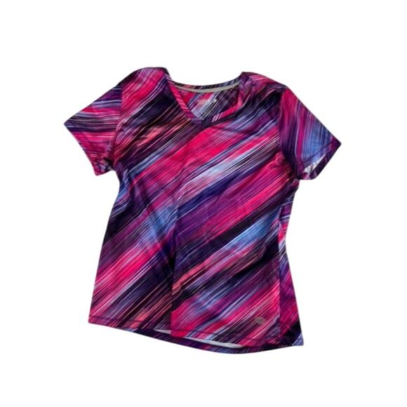 Reel Legends Women's Athletic Top Petite Large Abstract Print Performance Tec - Picture 1 of 8